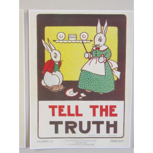 Art Deco Grade School Citizenship Guide Prints - Set of 3 Unframed For Sale - Image 3 of 5