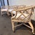 Restored, vintage, Henry link white washed rattan dining or card table set. Well made, Timeless American Chippendale...