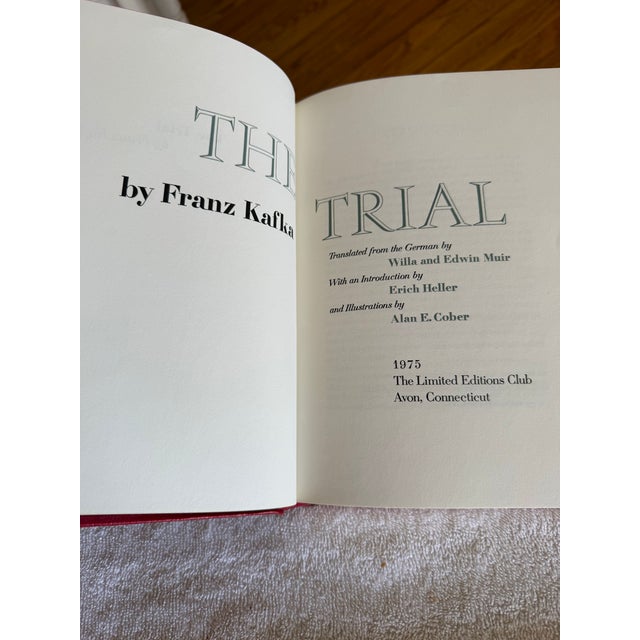 Mid-Century Modern Vintage the Trial by Franz Kafka, Limited Editions Club 1975 For Sale - Image 3 of 5