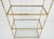 Turned Heavy Solid Brass & Glass Shelve Ball Finials Italian Decorative Etagere For Sale - Image 10 of 10