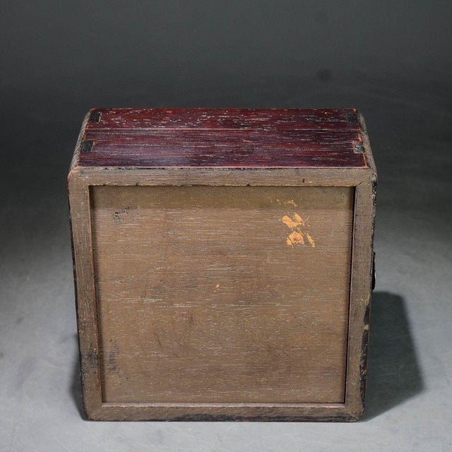 Vintage Chinese Rosewood Box With Mother of Pearl Inlay & Brass Latch For Sale In Los Angeles - Image 6 of 8