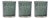Green Glass Joy Candle Holder (Set of 3) For Sale