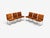 Milo Baughman, American Mid-Century Modern, Six Dining Chairs, Chrome, Fabric, USA, 1970 Set of six patinated chrome and...