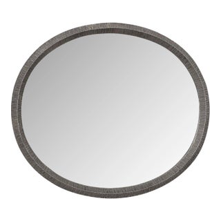 1970s Lorenzo Burchiellaro Aluminum Hand-Chiseled Mirror For Sale