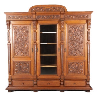 Historicism Wardrobe with 3 Doors, 1880s For Sale