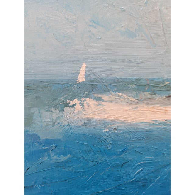Unapologetically raw! This seascape captures the power of the cliffs and beauty of the deep blue sea. This oil painting...