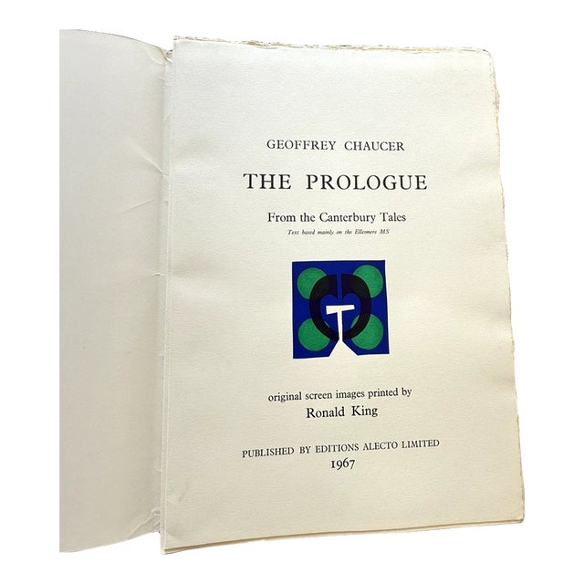 Ronald King, Geofftey Chaucer / the Prologue to the Canterbury Tales Limited Ed For Sale