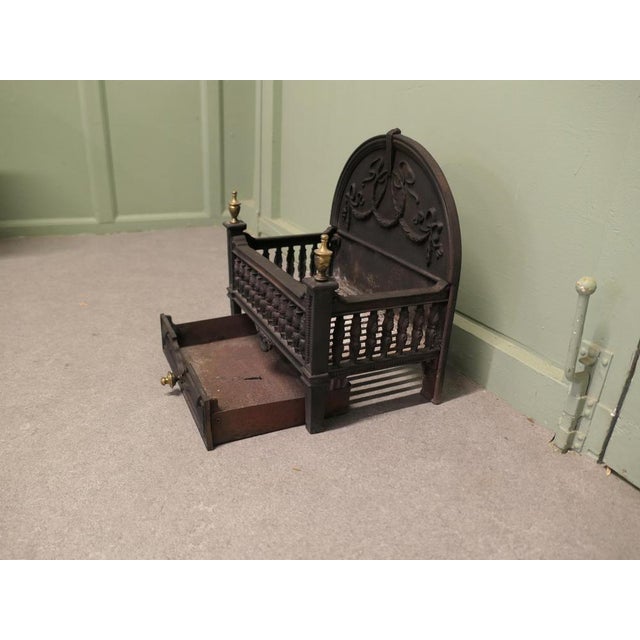 Metal Classical Style Iron Fire Grate with Ashtray, 1950s For Sale - Image 7 of 8