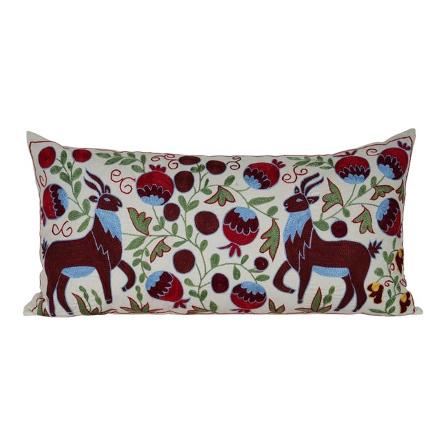 Suzani Lumbar Pillow Cover For Sale