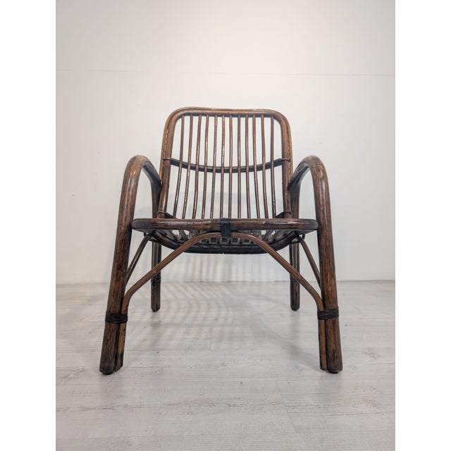 Vintage Italian Bamboo Armchair, 1970s For Sale - Image 12 of 18