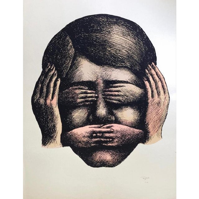 Roland Topor, Do Not See, Do Not\., 1970, Lithograph For Sale - Image 4 of 4