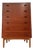 1950s Mid Century Danish Teak Highboy Dresser by Poul Volther For Sale