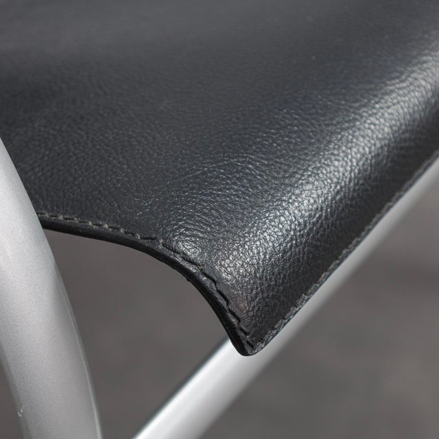 Black Kokatu Leather Lounge Chairs by M.A. Cigan for Akaba, Spain, 1980s, Set of 2 For Sale - Image 8 of 9