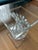 Transparent Modern Stacked Lucite Spiral Dna Helix Side Tables For Sale - Image 8 of 12