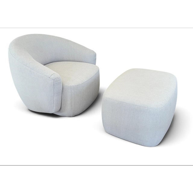 Vanguard Gabriella Swivel Chair & Anderson Ottoman. This two-piece set features the barrel-back style Gabriella swivel...