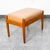 Mid-Century Modern Mid Century Modern Ottoman Stool Tan Leather Vintage MCM Wood Frame Rectangular For Sale - Image 3 of 8