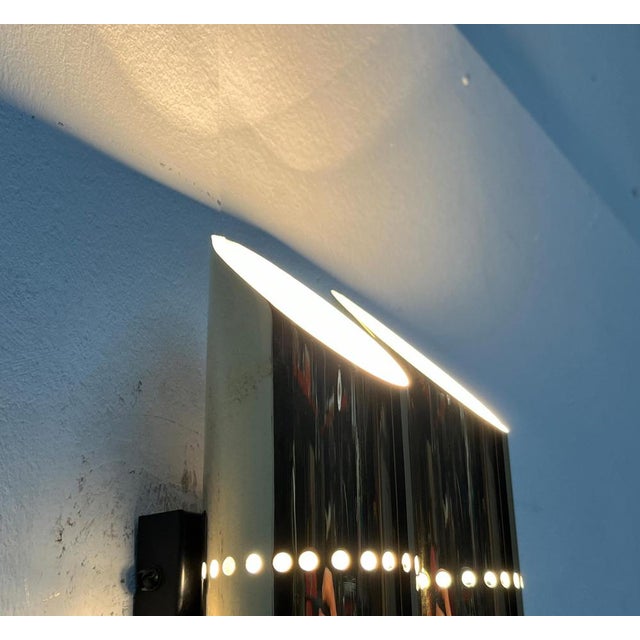 Metal Mid-Century German Space Age Wall Lamp in Brass, 1960s For Sale - Image 7 of 18