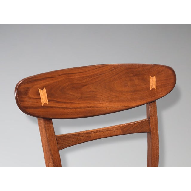 Restored Lane Acclaim Walnut Dining Chairs Set of 7 For Sale - Image 17 of 17