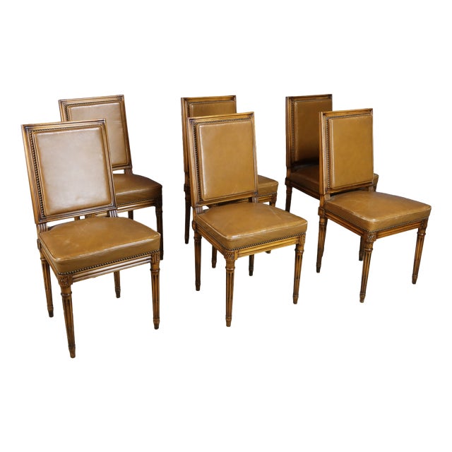 Louis XVI Style Chairs, 1950s, Set of 6 For Sale