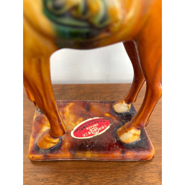 1980s Tang Dynasty Style Drip Glaze Horse Figurine For Sale - Image 4 of 8