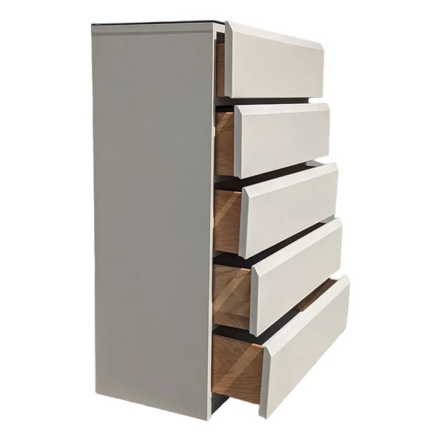 Postmodern Laminate & Glass Top Highboy Dresser by Lane, 1980s For Sale