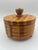 Wood 1996 Handcrafted Laminated Wood Lidded Bowl With Geometric Inlay For Sale - Image 7 of 11