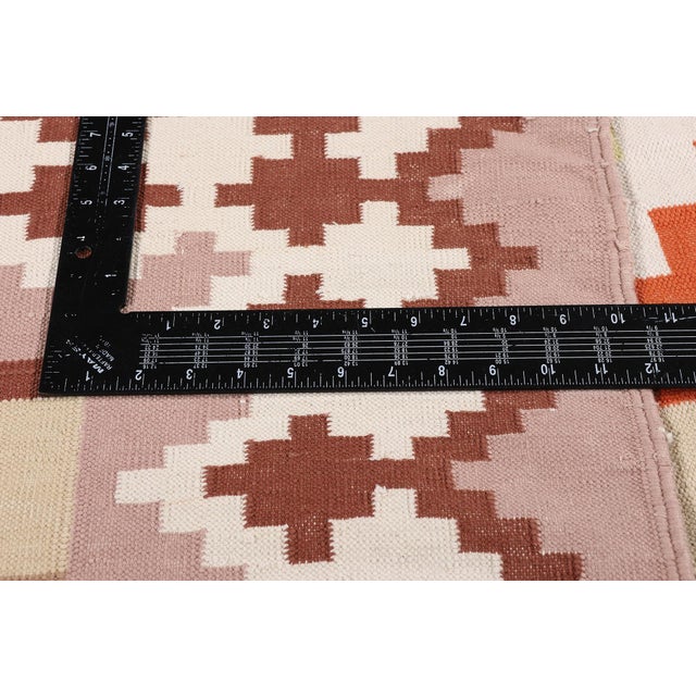 Textile Vintage Indian Dhurrie Rug, 06'00 X 09'00 For Sale - Image 7 of 10