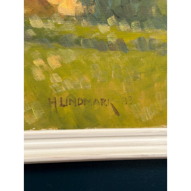 H. Lindmark, By the Sea, 1983, Oil on Canvas, Framed For Sale - Image 6 of 18