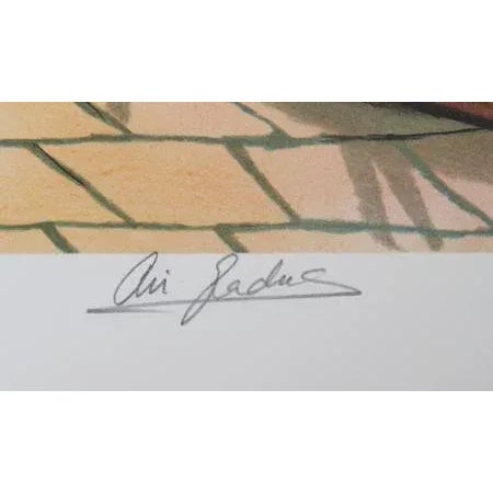 Artist: Ari Gradus, Israeli (1943 - ) Title: Bringing In the Catch Year: 1980 Medium: Lithograph. Signed and Numbered in...