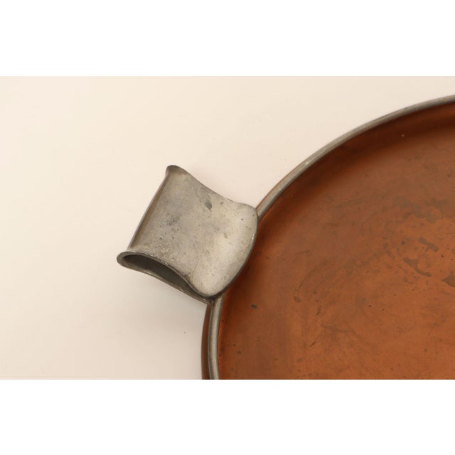 Large Mexican Arts and Crafts Copper and Silver-Plate Serving Tray by Tane For Sale - Image 15 of 18