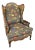 Mid Century Chippendale Wingback Down Cushion Armchair For Sale