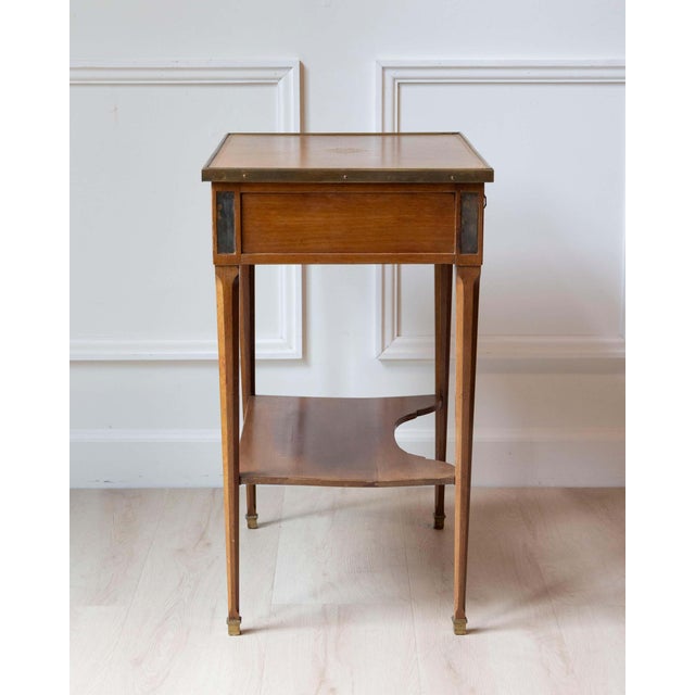 French Louis XVI–Style Writing Table by André Mailfert, France, Mid-20th Century For Sale - Image 3 of 13