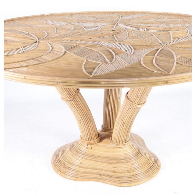 Vintage Rattan Dining Table For Sale - Image 10 of 12