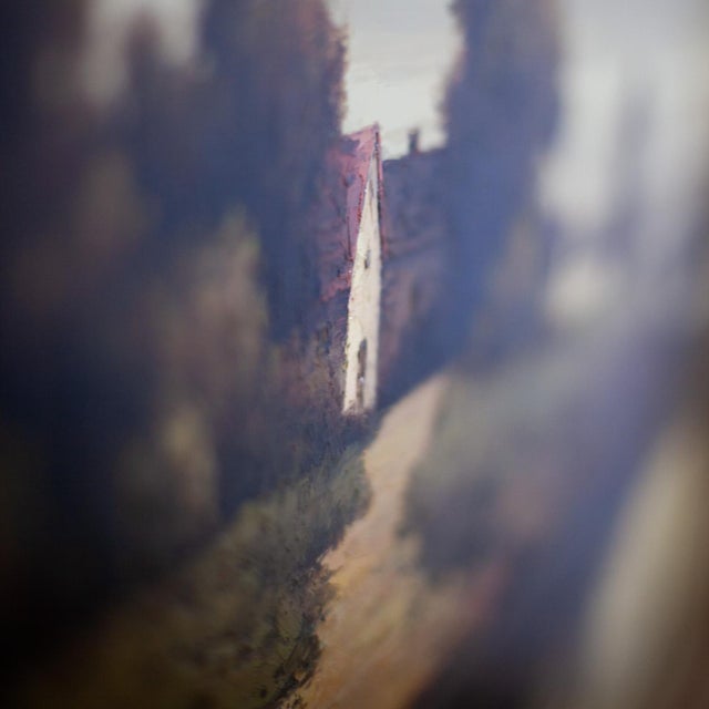 Wood Late 20th Century Monumental Oil Landscape Painting in Ornate Gilded Frame Signed by John K. For Sale - Image 7 of 12