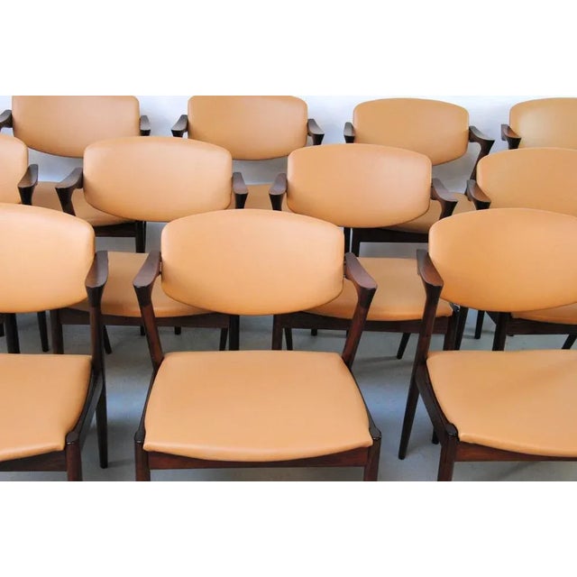 Dining Chairs in Rosewood by Kai Kristiansen for Schou Andersen, 1960s, Set of 12 For Sale - Image 6 of 9