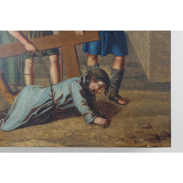 Flemish Artist, Passion of Christ, 1900, Oil on Canvas For Sale - Image 3 of 12