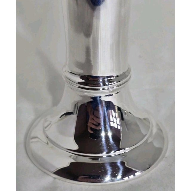 Antique George V Sterling Silver Bud Vase from Charles Edwards, London, 1918 For Sale - Image 13 of 18