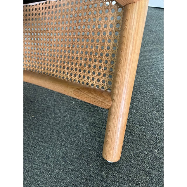 Crate & Barrel Fields Caned Barrel Chairs, a Pair Chairish