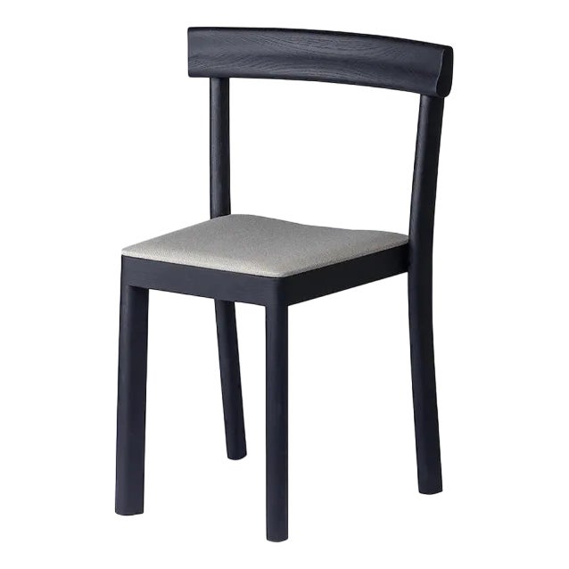 Galta Black Oak and Grey Fabric Chair by SCMP Design Office for Kann Design For Sale