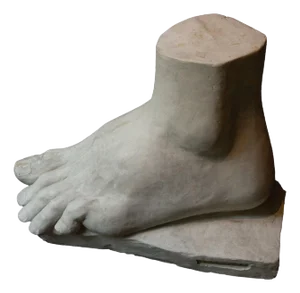 Colossal 19th-Century Classical Plaster Foot Sculpture 28"