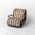 Brown Fabric Armchair with Wooden Armrests, 1970s For Sale - Image 10 of 10