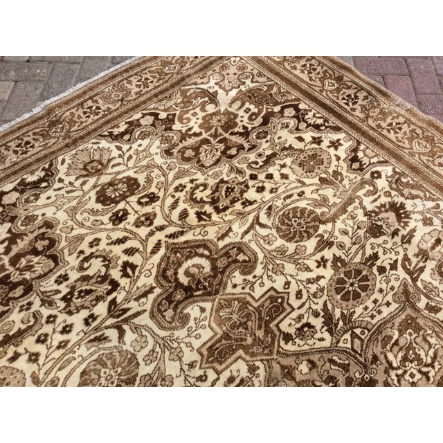 Brown Handmade Turkish Rug - 117" X 77" For Sale - Image 8 of 12