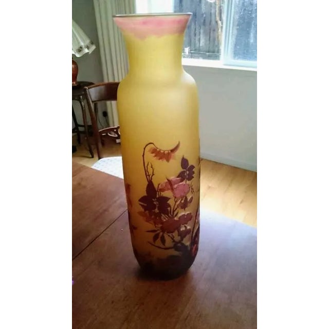 Antique Emile Galle Glass Vase Signed For Sale In Tampa - Image 6 of 12