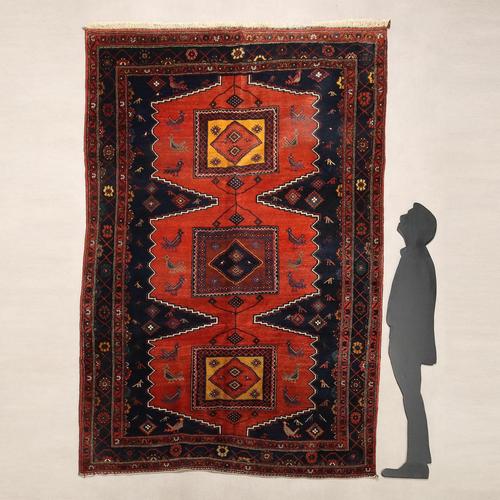 Mosul rug in wool, large knot, hand-made. Good condition. This piece is attributed to the mentioned designer/maker. It has...