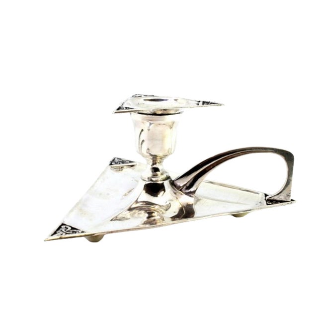 Silver Triangular Shaped Silver Paddle with Fleur-De-Lis Reliefs For Sale - Image 8 of 8