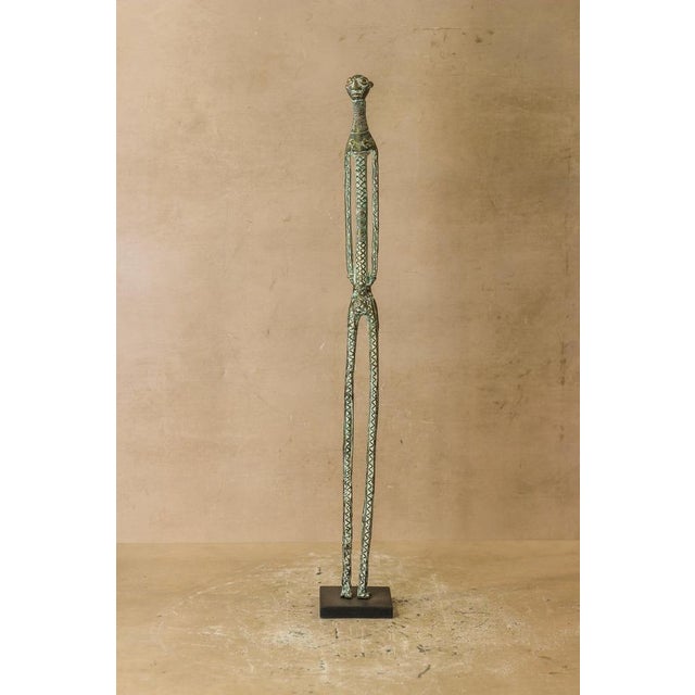 Vintage Benin Bronze Sculpture For Sale - Image 3 of 10
