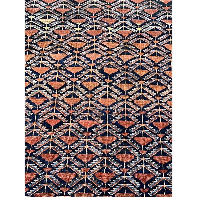 Antique Persian Geometric Wool Rug 4’9” X 6’8” For Sale In Washington DC - Image 6 of 6