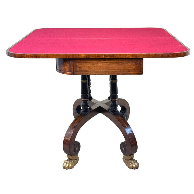 Regency Kingwood Card Table, 1825 For Sale - Image 10 of 16