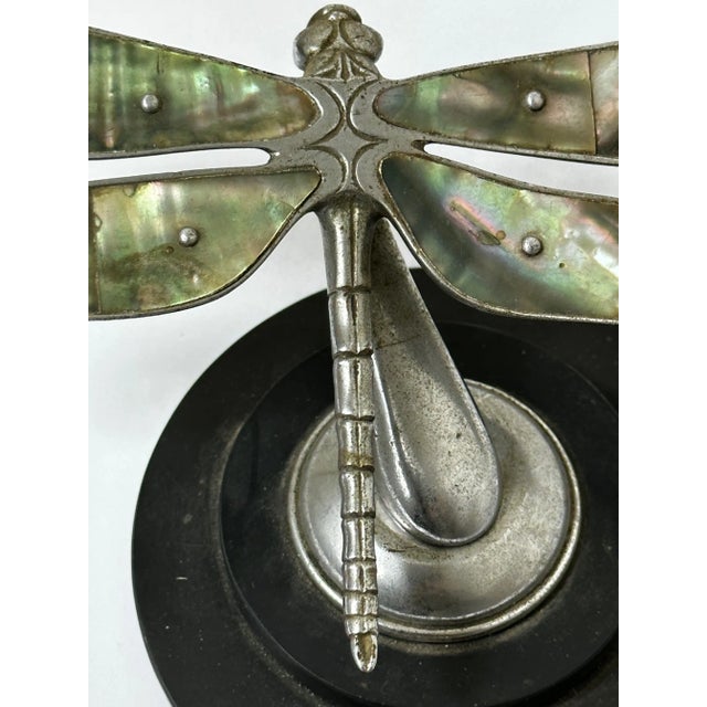 British Art Deco Circa 1934 Dragonfly Desmo Car Mascot Sculpture For Sale - Image 6 of 13
