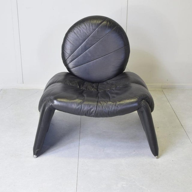 Mid-Century Modern Calypso C35 Armchair by Vittorio Introini for Saporiti Italia, 1980s For Sale - Image 3 of 10